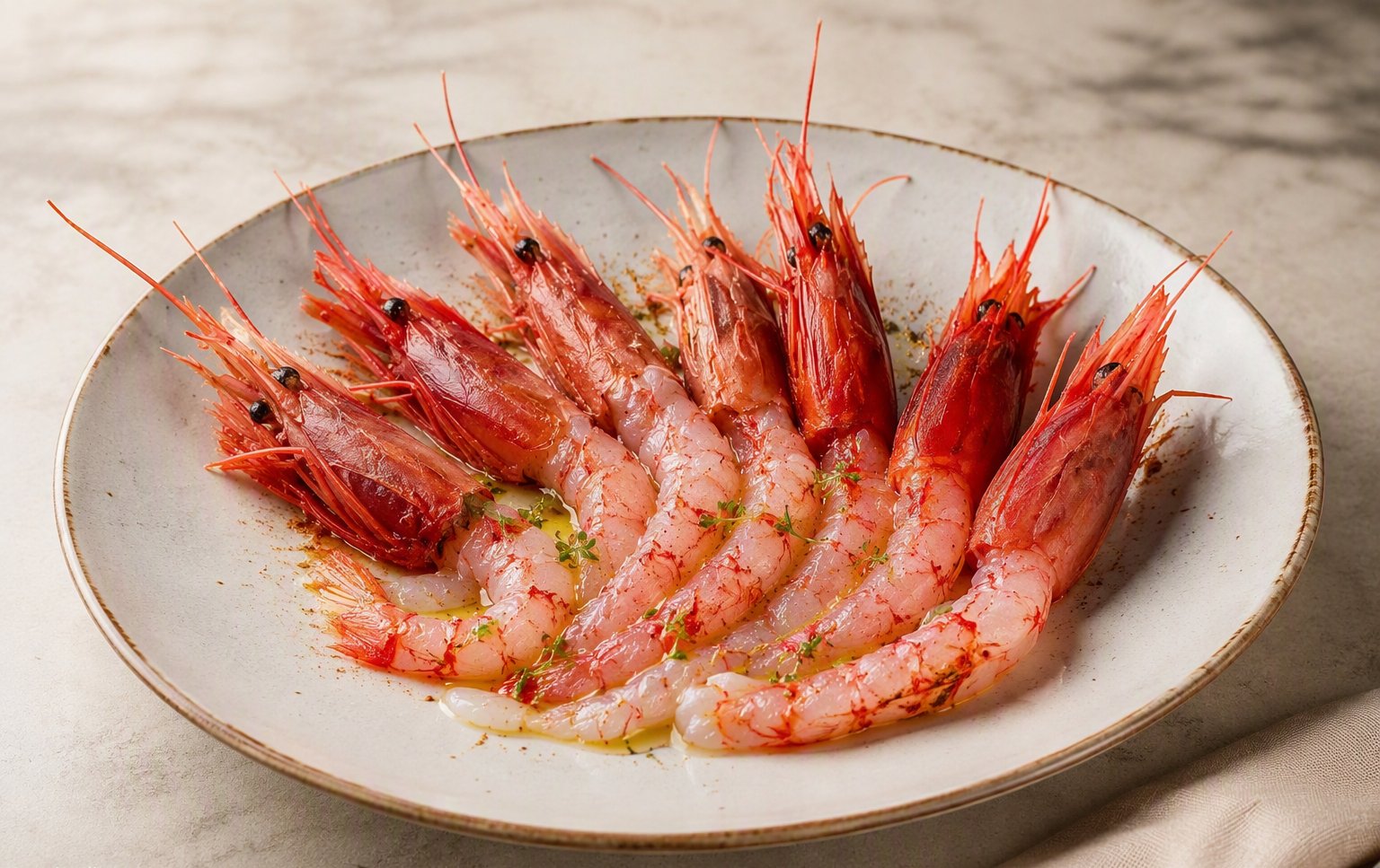 Crudo di gamberi rossi